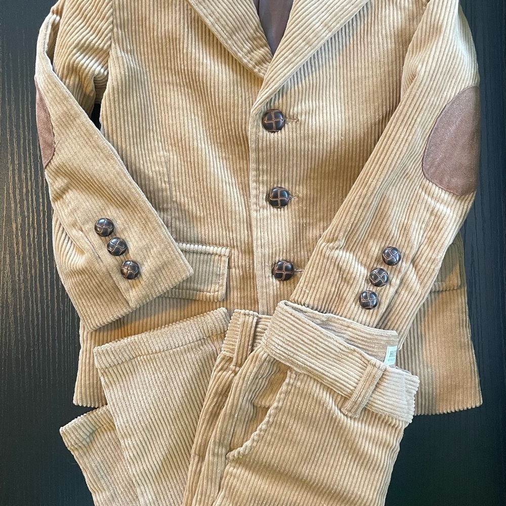 Hope and Henry Toddler Tan Corduroy Blazer and Pants Set 2T